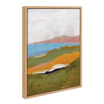 Kate and Laurel Sylvie Tuscan Framed Canvas Wall Art by Nikita Jariwala, 18x24 Natural, Colorful Abstract Landscape Nature Art for Wall