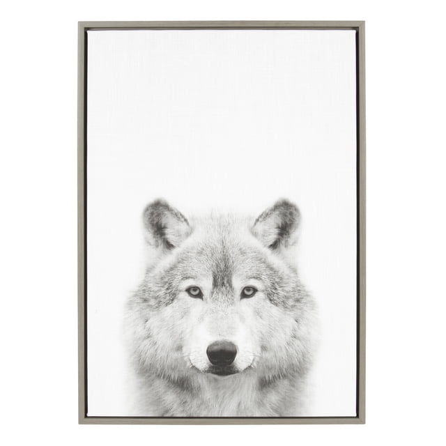 Free Shipping! Kate and Laurel Wolf Portrait Canvas Wall Art by Simon ...