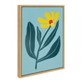 thumbnail image 1 of Kate and Laurel Sylvie Yellow Flower Framed Canvas Wall Art by Emma Daisy, 18x24 Natural, Beautiful Simple Botanical Wall Decor, 1 of 6