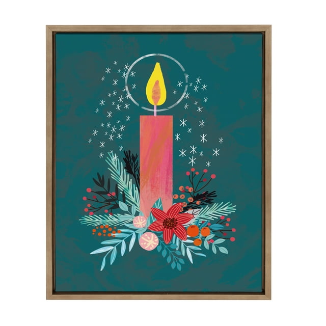Kate and Laurel Symbols Framed Canvas Art Print, 18 in x 24 in, by Mia Charro