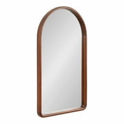 Kate and Laurel Talma Tall Arched Wall Mirror, 20 x 36, Dark Walnut, Transitional Arch Mirror with Solid Poplar Wood Frame and Rounded Frame Profile