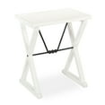 thumbnail image 1 of Kate and Laurel Travere Rustic Side Table, 22 x 14 x 26, White, Farmhouse End Table for Display and Storage, 1 of 7