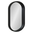 thumbnail image 1 of Kate and Laurel Travis Modern Capsule Wood Framed Wall Mirror, 20 x 30, Black, Chic Geometric Wall Hanging Mirror For Display, 1 of 8