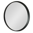 thumbnail image 1 of Kate and Laurel Travis Round Wood Wall Mirror, 25.6" Diameter, Black, Modern Wall Décor Accent, 1 of 3