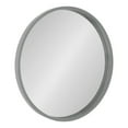 thumbnail image 1 of Kate and Laurel Travis Round Wood Wall Mirror, 25.6" Diameter, Gray, Modern Wall Décor Accent, 1 of 7