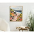 thumbnail image 1 of Kate and Laurel  Tropical Bright Ocean Path Landscape Framed Wall Art by The Creative Bunch Studio, 16x20 Gold, Coastal Beach Landscape Art for Wall, 1 of 7