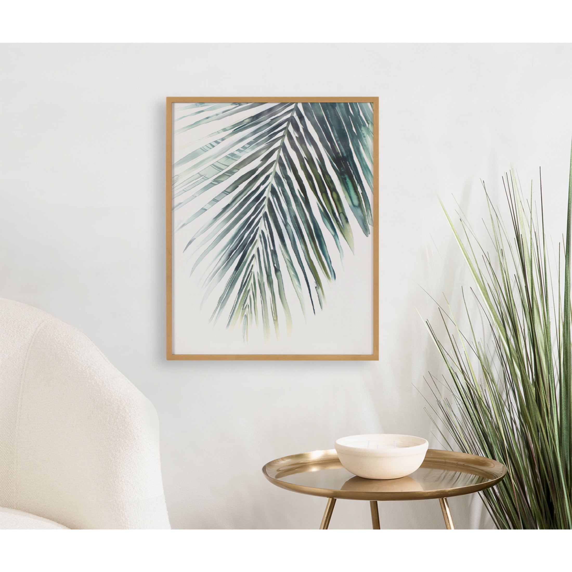 Gold Framed Tropical Palm Botanical Print, 16x20