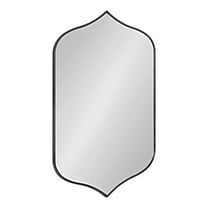 Kate and Laurel Tyla Modern Wall Mirror, 20 x 32, Black, Decorative Vibrant Peaked Mirror