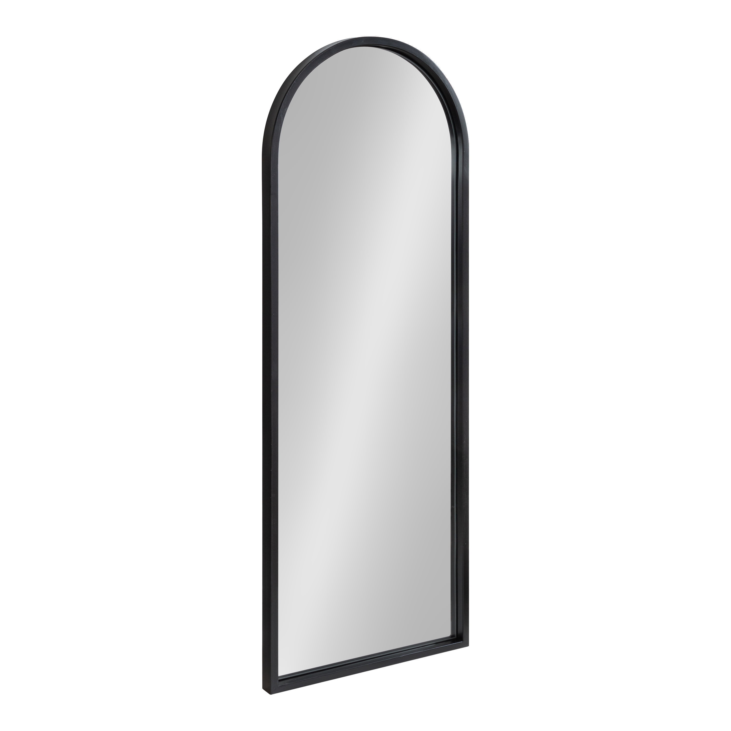 Kate and Laurel Valenti Metal Frame Arch Full-length Wall Mirror, Black, 16x48 - Walmart.com