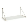 thumbnail image 1 of Kate and Laurel Vista Modern Wall Mounted Desk, 38 x 14 x 16, White and Gold, Glam Hanging Desk for Office and School, 1 of 11