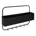 thumbnail image 1 of Kate and Laurel Yeager Modern Pocket Wall Organizer, 21 x 14, Black, Decorative Mail and Key Holder for Wall, 1 of 10