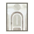 thumbnail image 1 of Kate and Laurel x Alexander Ginzburg Collaboration Titled Sahara Gray Framed Canvas Wall Art, 18x24 Gray, Neutral Abstract Art, 1 of 8