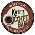 thumbnail image 1 of Kate's Coffee Bar Round Metal Sign Kitchen Room Wall Décor 200120041466, 1 of 1