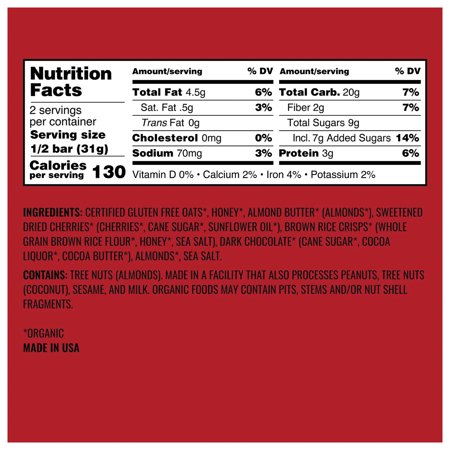 Kate's Real Food Handle Bar - Case of 12 - 2.2 oz. -