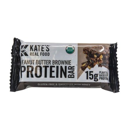 Kate's Real Food Protein Bar, Peanut Butter Brownie, Organic-2.2 oz