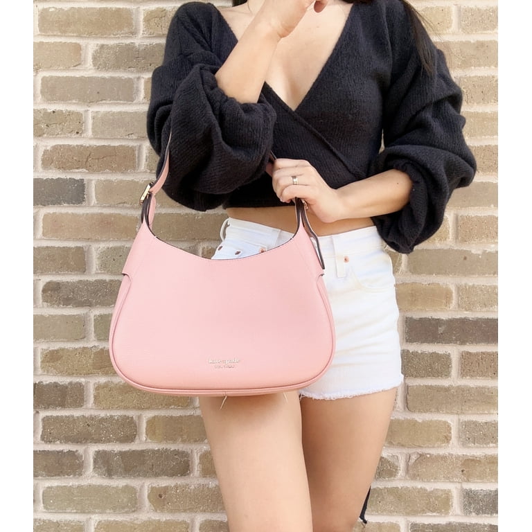 Kate Spade Penny Small Hobo Bag w/ Shoulder Strap Pink Coral Gable