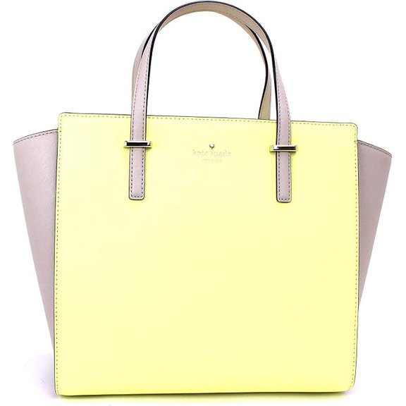 Kate spade cedar street Hayden Large Saffiano Leather tote, lemonade/Cement