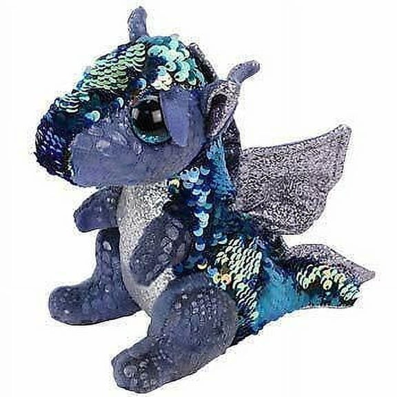 Ty Flippables Sequin Plush - Kate the Blue Dragon - Stuffed Animal