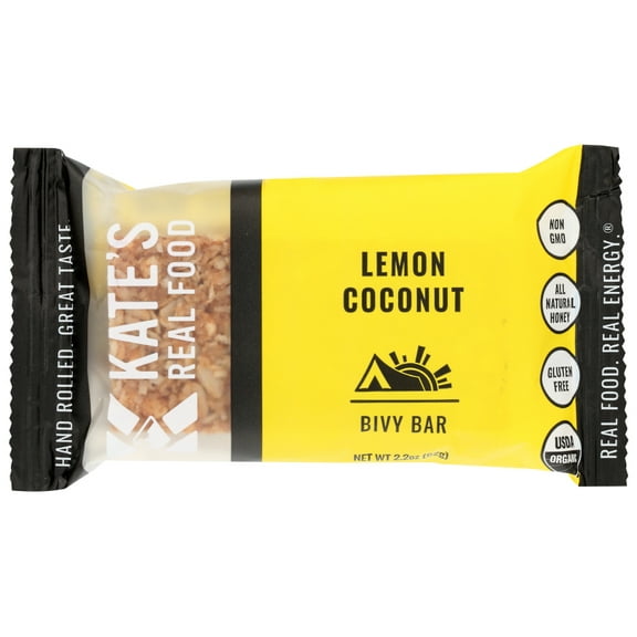 Kates Real Food Organic Bivy Lemon Coconut Bar, 2.2 Oz