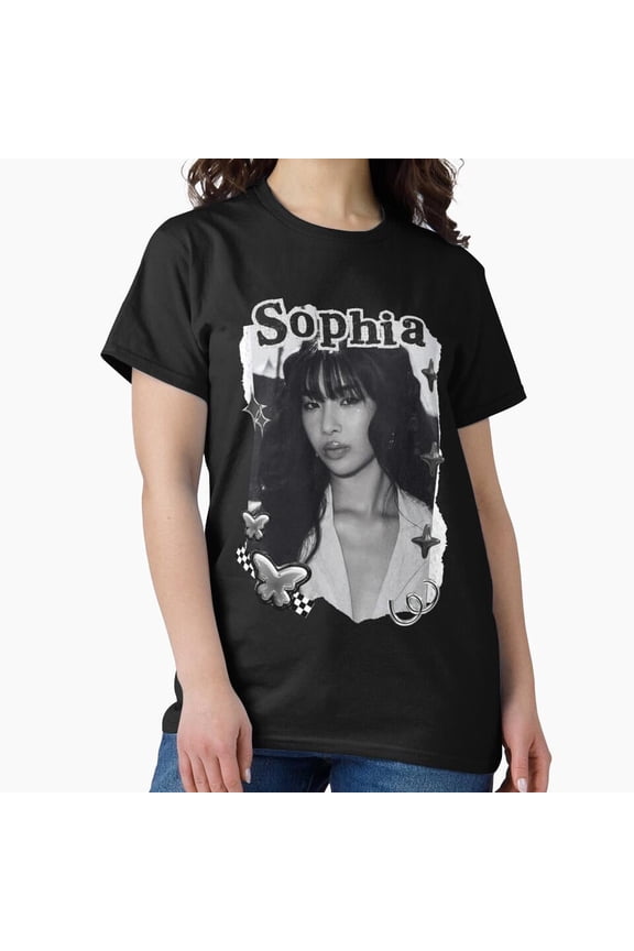 Kateye Sophia Funny Kpop Y2K Group Black And White Collage Graphic Unisex T-Shirt U424, Sizes up to 5XL