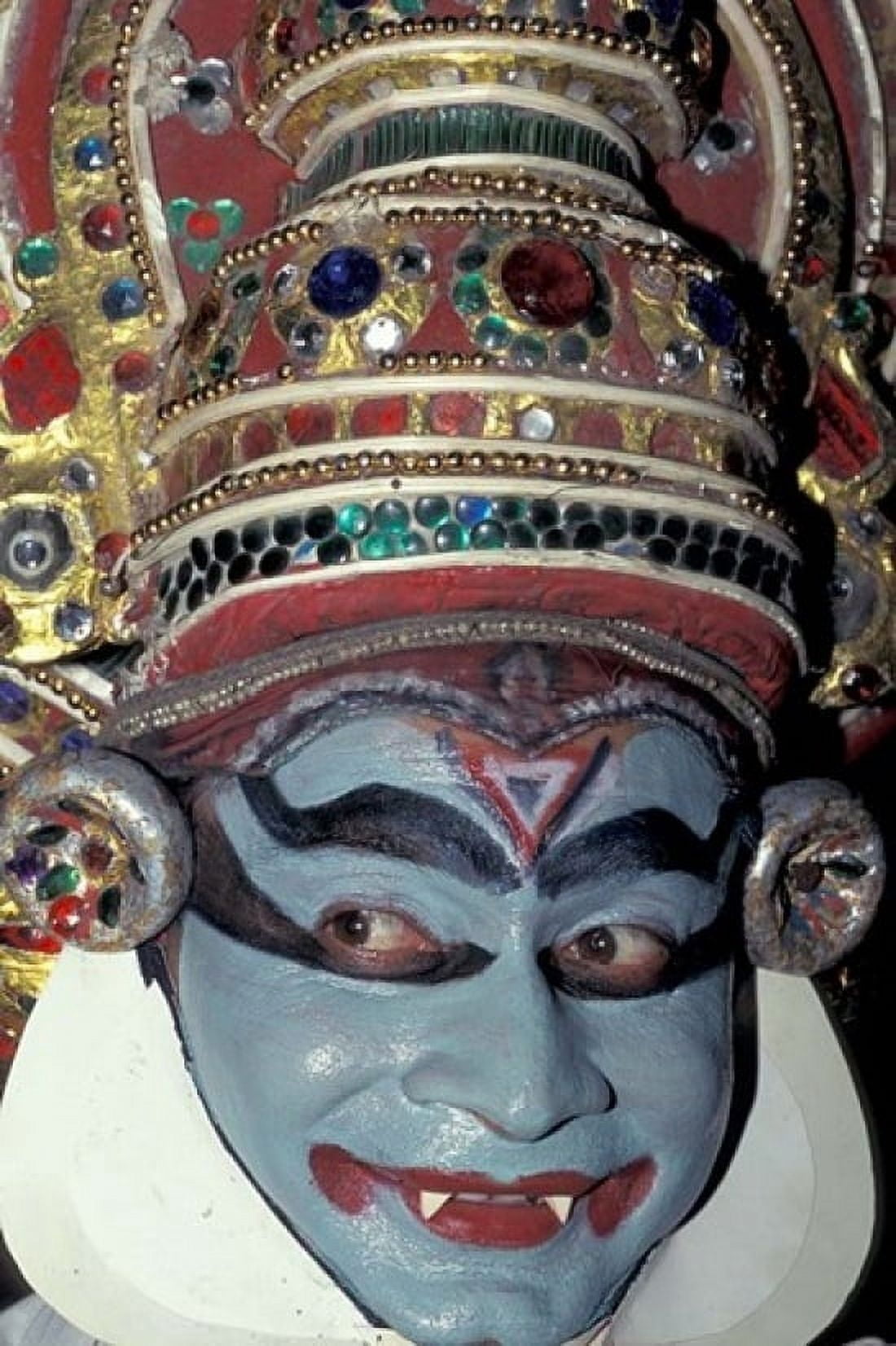 Kathakali Dancer Portrays Scenes from Hindu Epics India Canvas Art - Claudia Adams DanitaDelimont (12 x 17)