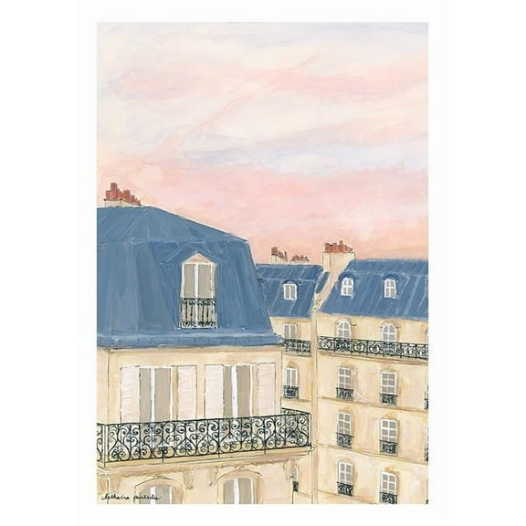 Katharina Puritscher - Parisian Sky Print Wall Art, Modern Wall Decor For Living Room Bedroom, 24x36 UNFRAMED