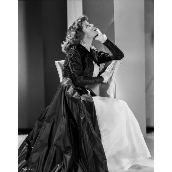 Katharine Hepburn in White Dress Photo Print (24 x 30)