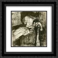 thumbnail image 1 of Kathe Kollwitz 2x Matted 20x20 Black Ornate Framed Art Print 'Whetting the Scythe', 1 of 2