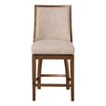 thumbnail image 1 of Katherine 40.74 In. Walnut High Back Wood Swivel Bar Stool With Fabric Seat, 1 of 6