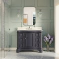thumbnail image 1 of Katherine 42" Bathroom Vanity with Marine Gray Cabinet and Carrara Marble Top, 1 of 5