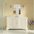 thumbnail image 1 of Katherine 60" Single Bathroom Vanity with White Cabinet and Carrara Marble Top, 1 of 6