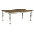 thumbnail image 1 of Katherine 70 Inch Rectangular Wood Dining Table Brown and White, 1 of 6