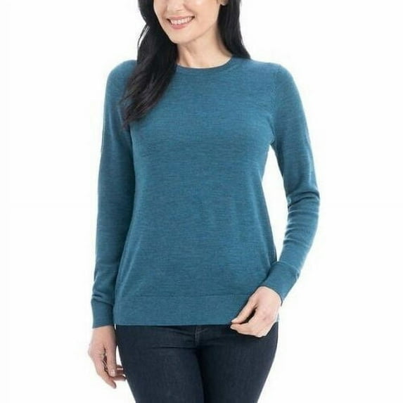 Katherine Barclay Ladies' Merino Wool Sweater, Teal Blue XL