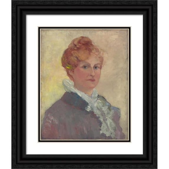 Katherine Sophie Dreier 20x24 Black Ornate Framed Double Matted Museum Art Print Titled: Self-Portrait (1911)