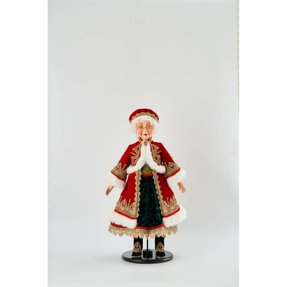 Katherine's Collection 2022 Christmas Eve Trimmings Doll (Caucasian), 24" Red Polyester
