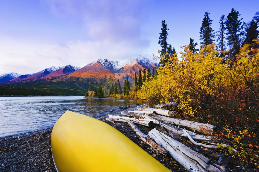 Kathleen Lake And Mountains Kluane National Park And Reserve Of Canada Yukon Canvas Art - Yves Marcoux Design Pics (17 x 11)