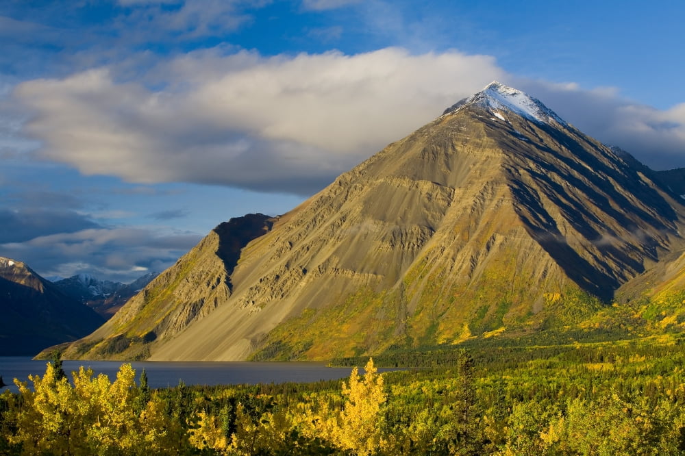 Kathleen Lake Kluane National Park Yukon Canvas Art - John Sylvester Design Pics (34 x 22)
