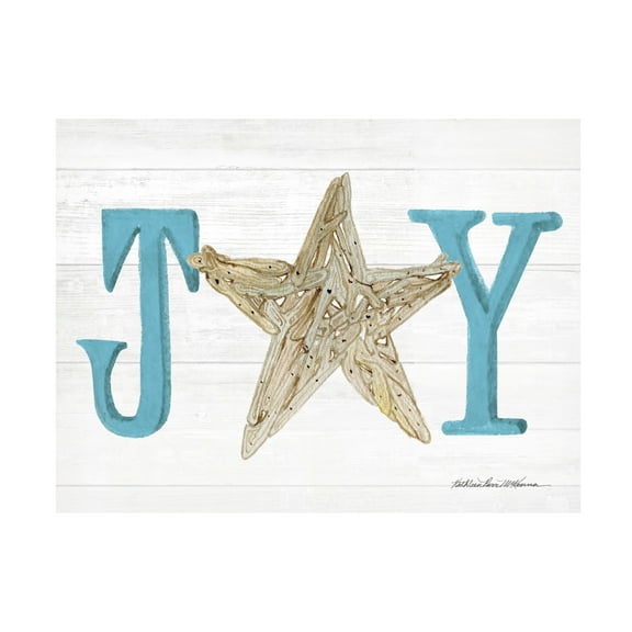 Kathleen Parr McKenna 'Coastal Holiday Ornament X Joy' Canvas Art