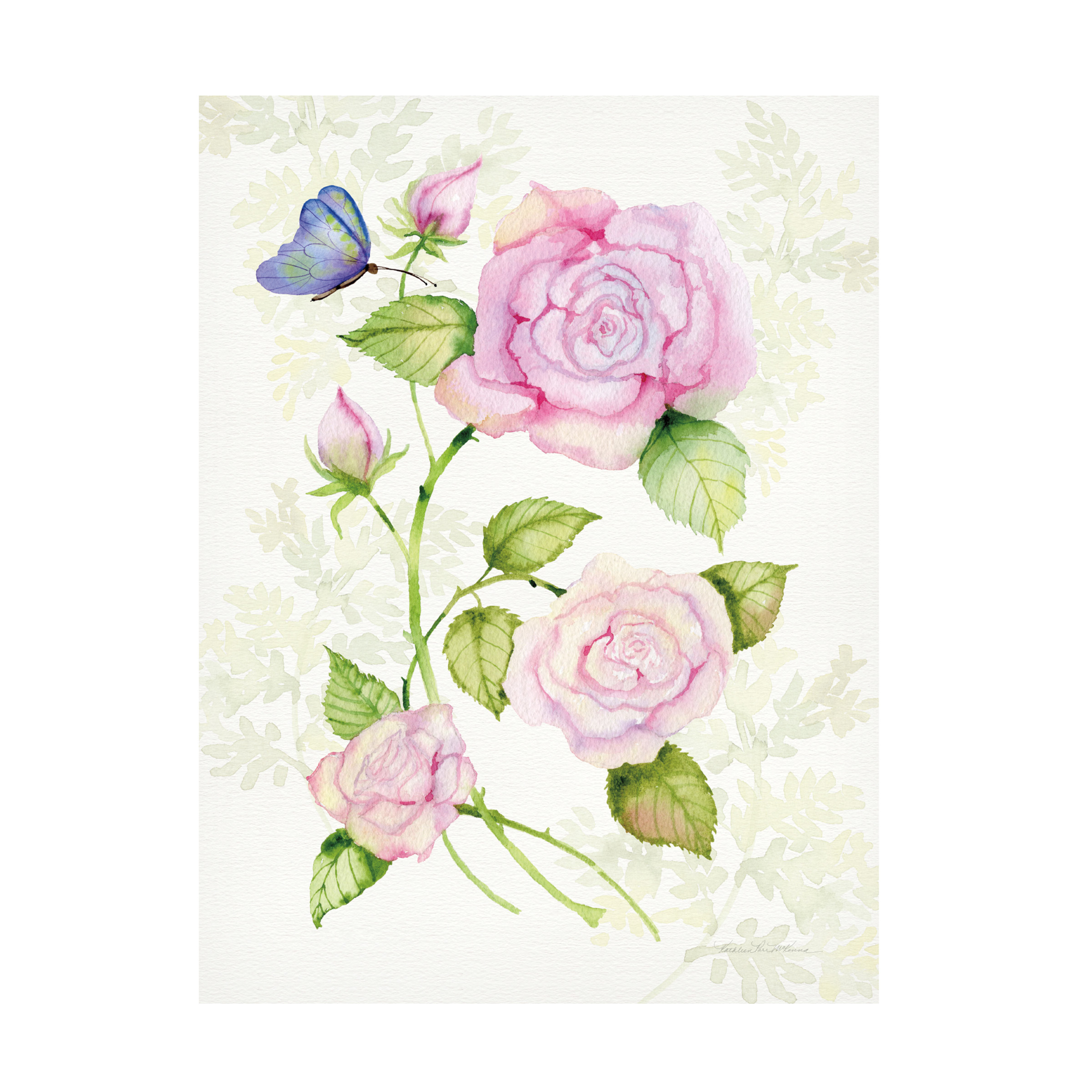 Kathleen Parr McKenna 'Floral Delight IV Butterflies' Canvas Art ...