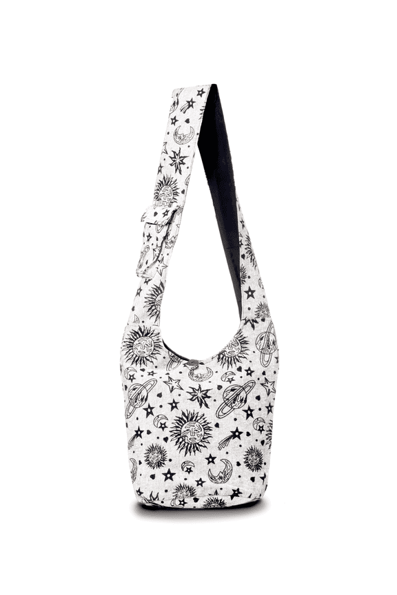 Celestial Print Hobo Bag