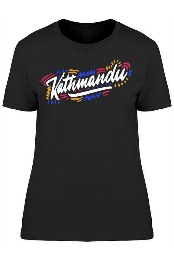 Kathmandu Handwritten City T-Shirt Women -Image by Shutterstock, Female XX-Large