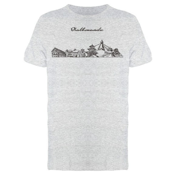 Kathmandu Skyline Nepal Sketch Tee Men's -Image by Shutterstock
