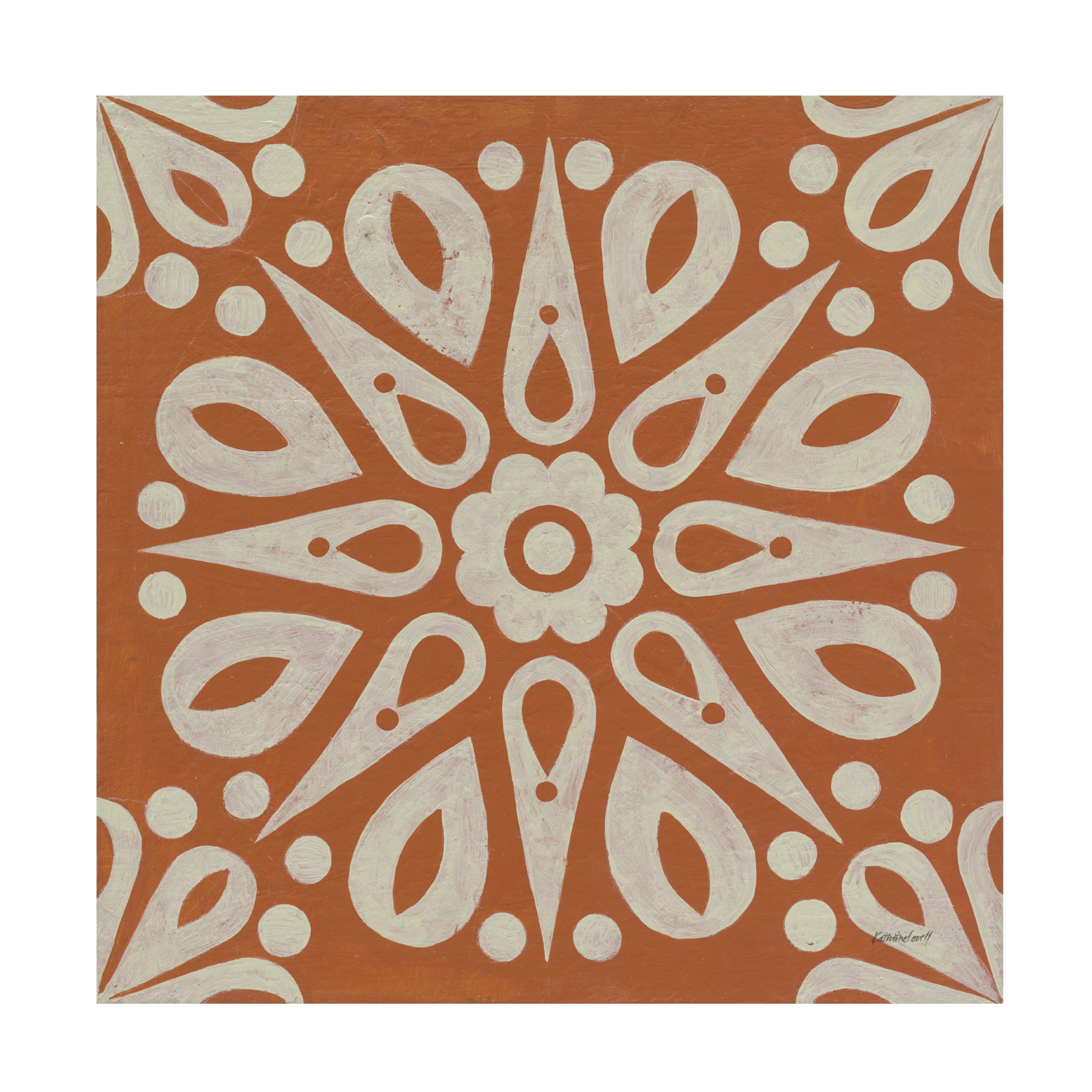 Kathrine Lovell 'Terra Cotta Tile I' Canvas Art