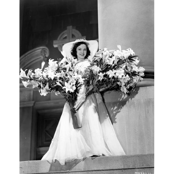 Kathryn Grayson on Gown with Flowers Photo Print (8 x 10)