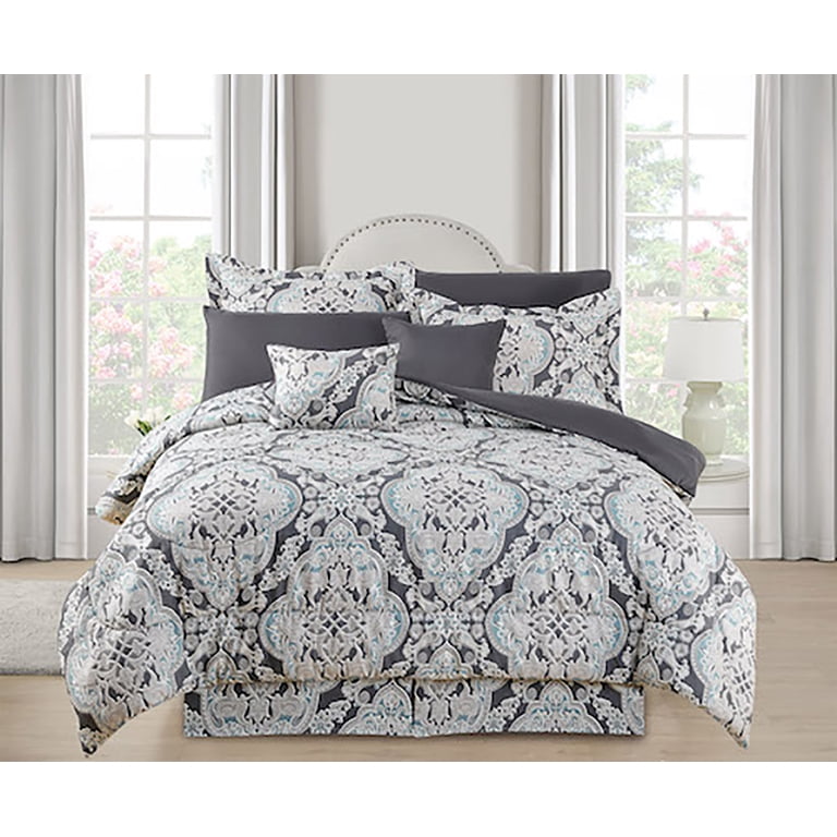 Kathy Ireland Home 10 Piece Queen Bed in a Bag Set with Comforter