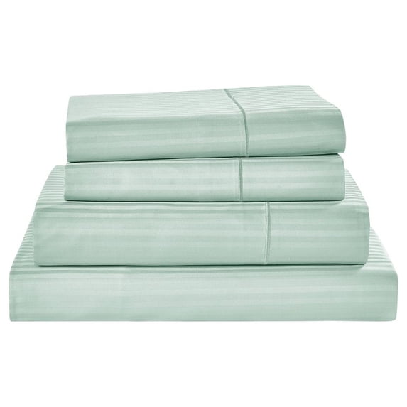 Kathy Ireland 500 Thread Count Damask Stripe Sheet Set with Optifit