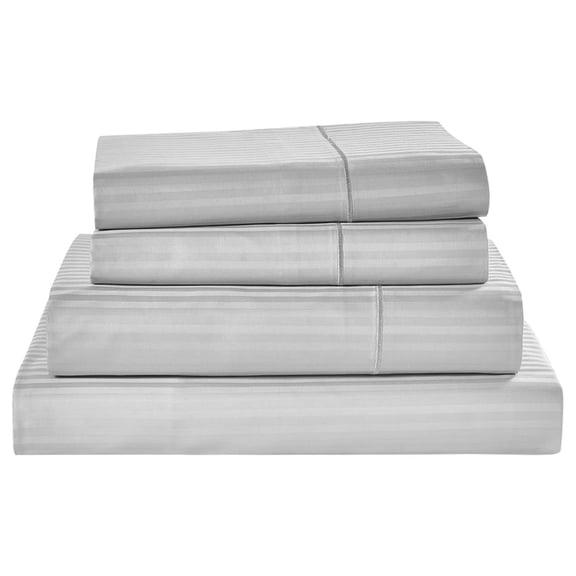 Kathy Ireland 500 Thread Count Damask Stripe Sheet Set with Optifit