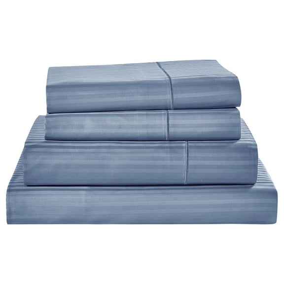 Kathy Ireland 500 Thread Count Damask Stripe Sheet Set with Optifit