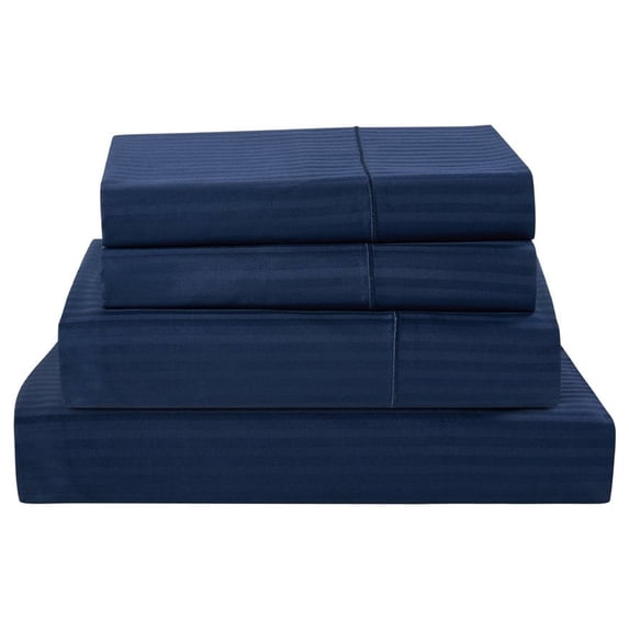 Kathy Ireland 500 Thread Count Damask Stripe Sheet Set with Optifit