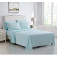 thumbnail image 1 of Kathy Ireland 6 Piece Brushed Microfiber Sheet Set - 7 Colors - Light Blue - Twin, 1 of 2